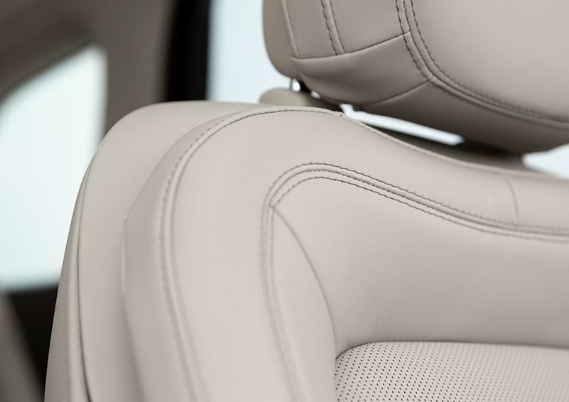 Fine craftsmanship is shown through a detailed image of front-seat stitching. | Evergreen Lincoln in Issaquah WA